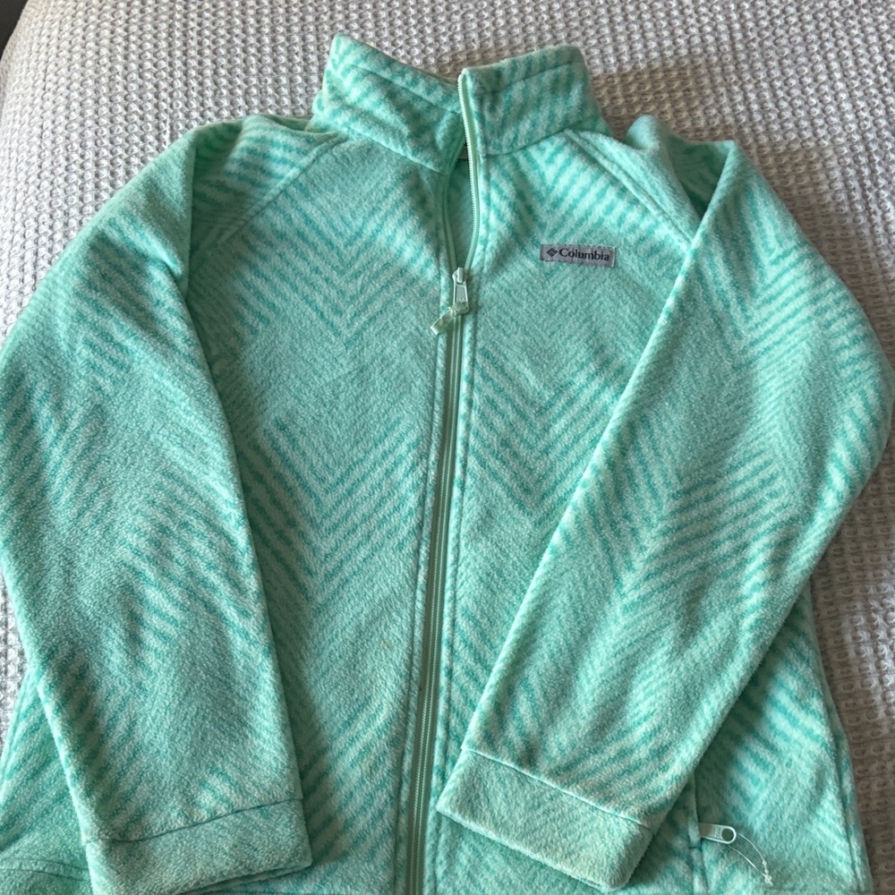 Columbia Kids' Aqua Patterned Fleece Jacket